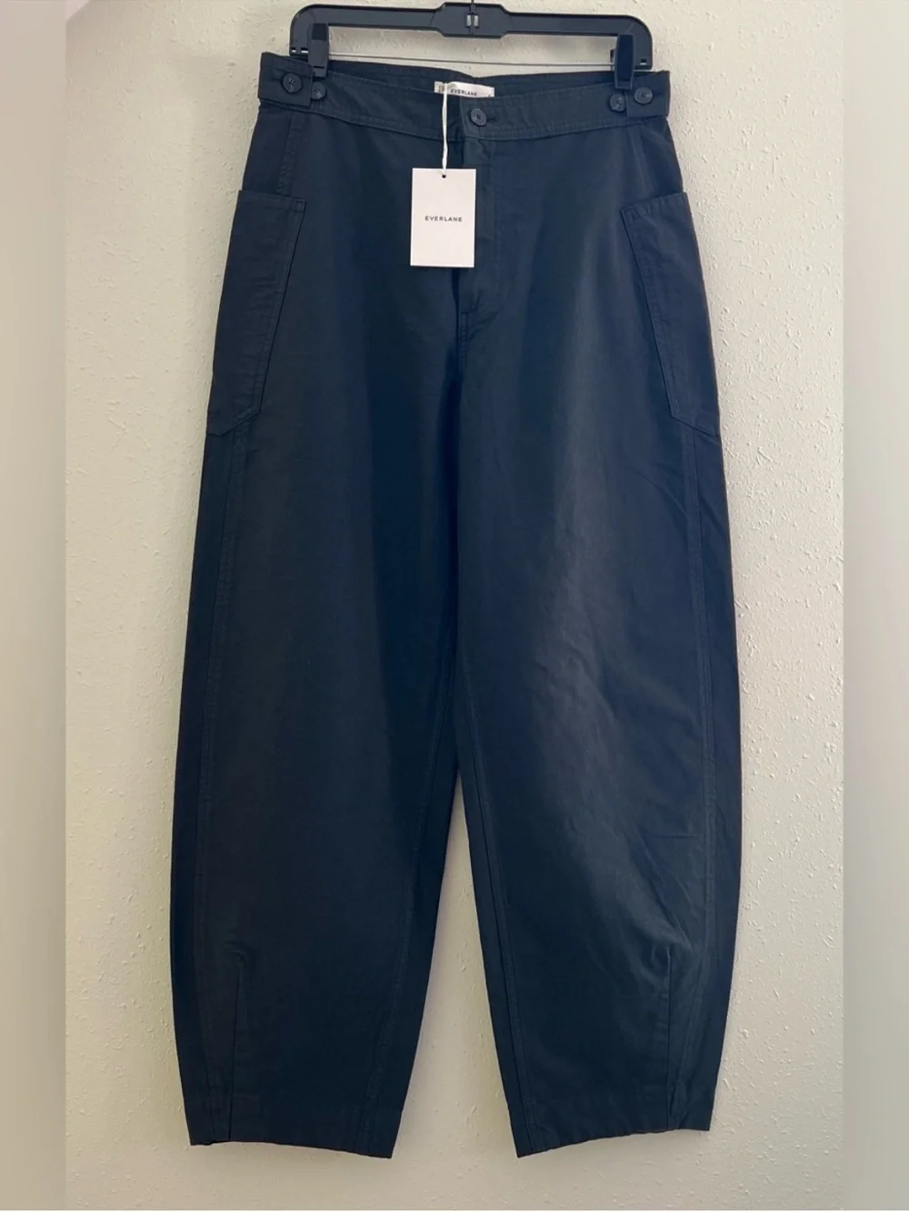 New Everlane THE FATIGUE BARREL PANT in Black Size 8